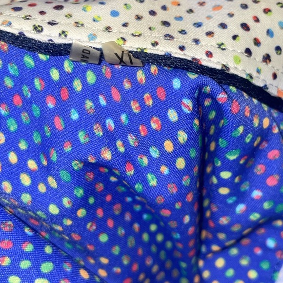 Bugatchi Trim Fit Multi Dot Shirt Men's XL Short Sleeve Blue Stretch - Picture 6 of 7